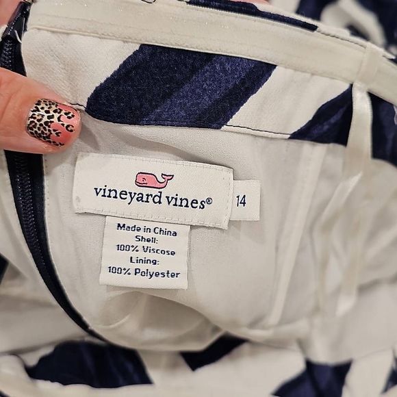 Vineyard Vines Strapless Maxi Dress Resort Cruise Diamond print Cocktail - Picture 3 of 11